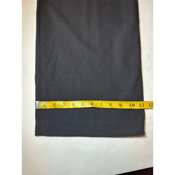 Talbots Women Italian Wool Blend Slate Gray Wide Leg Trouser Pants Size 12 Lined - Picture 3 of 9